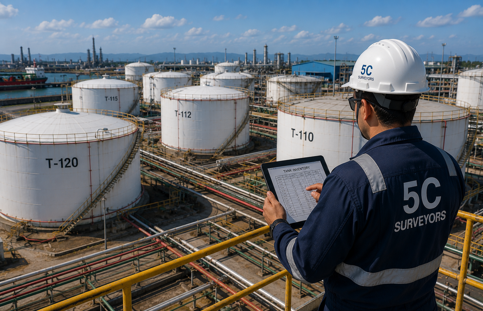 Bulk liquid cargo measurements at a tank terminal