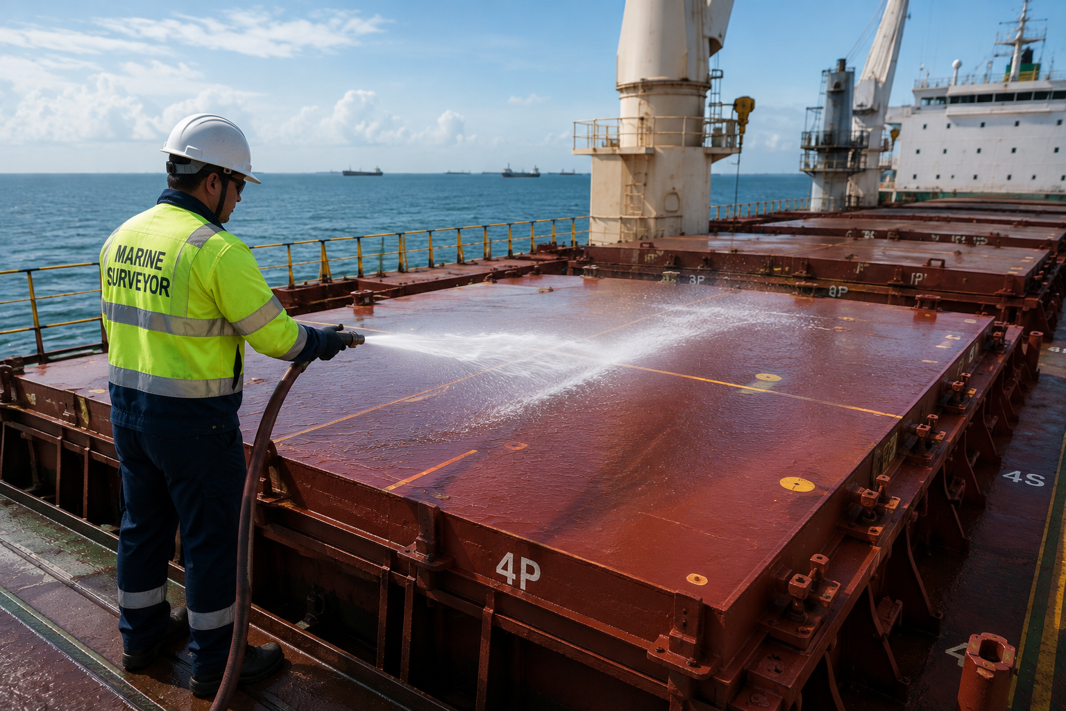 Hatch cover weather tightness testing