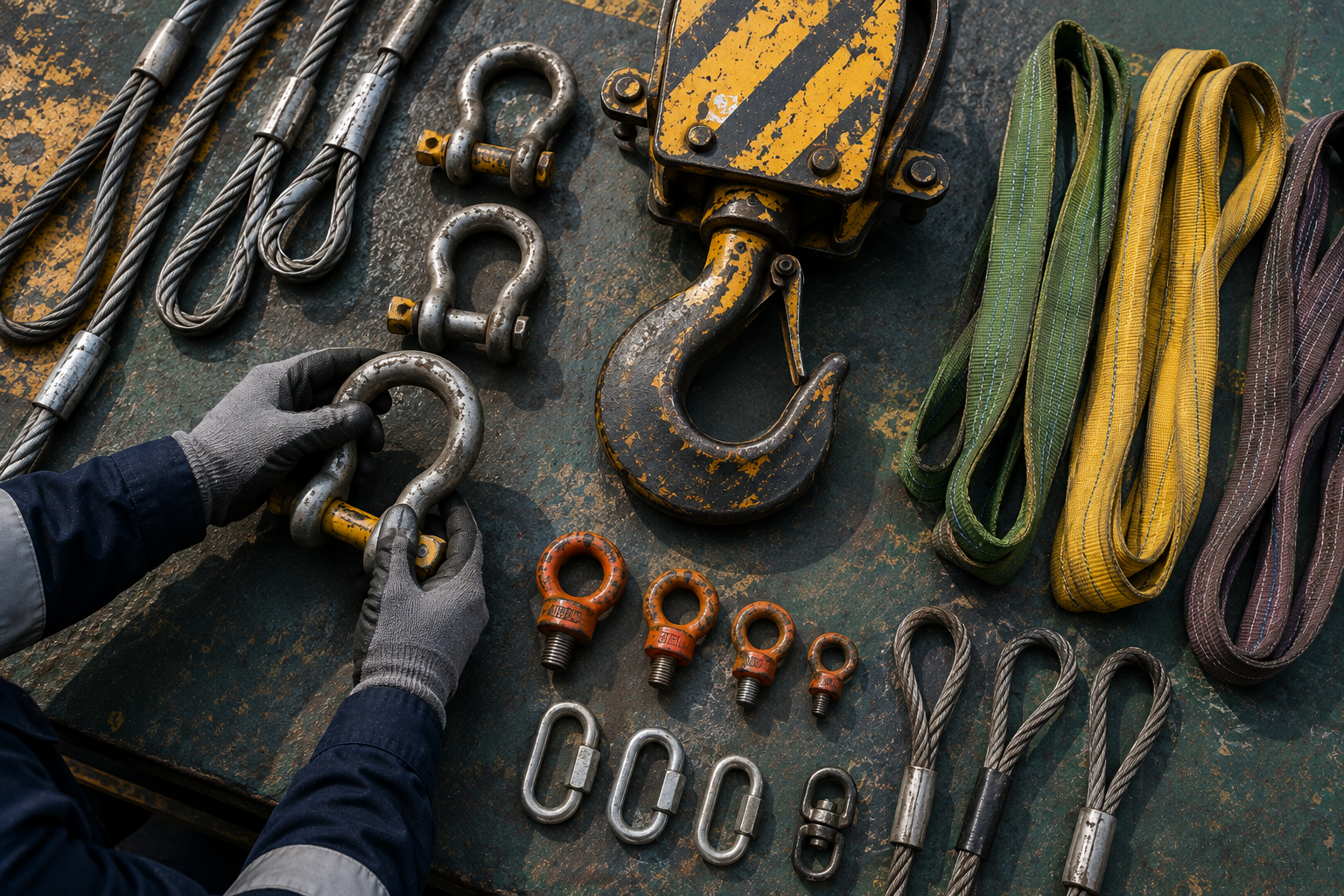 Lifting equipment and accessories under inspection